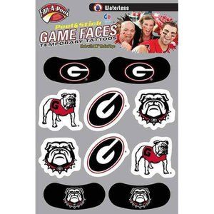 Pack of 5 Georgia Bulldogs Combo Sheet Game Faces Temporary Tattoos